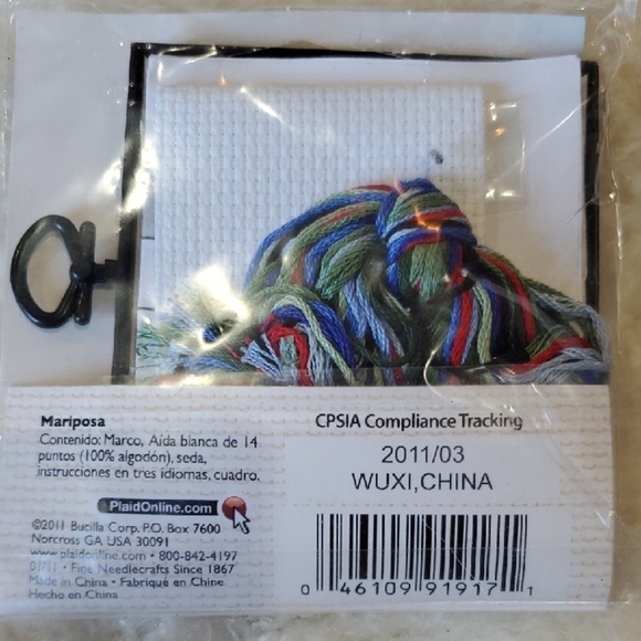 Bucilla Butterfly and Hydrangea Cross Stitch Kit - Picture 4 of 7